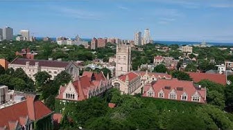 芝加哥大学校园无人机画面