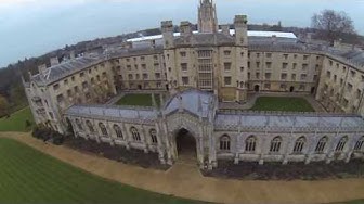 Cambridge aerial video down by the university